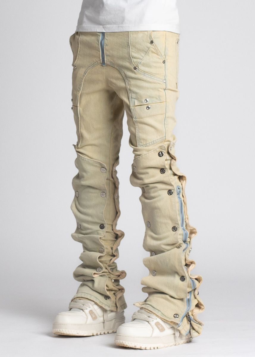 Guapi Stacked Oyster zipper and snaps Denim