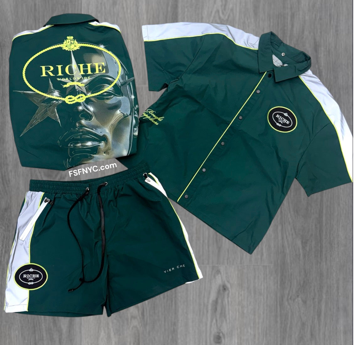 VR - windbreaker Short Set - Green - 2035