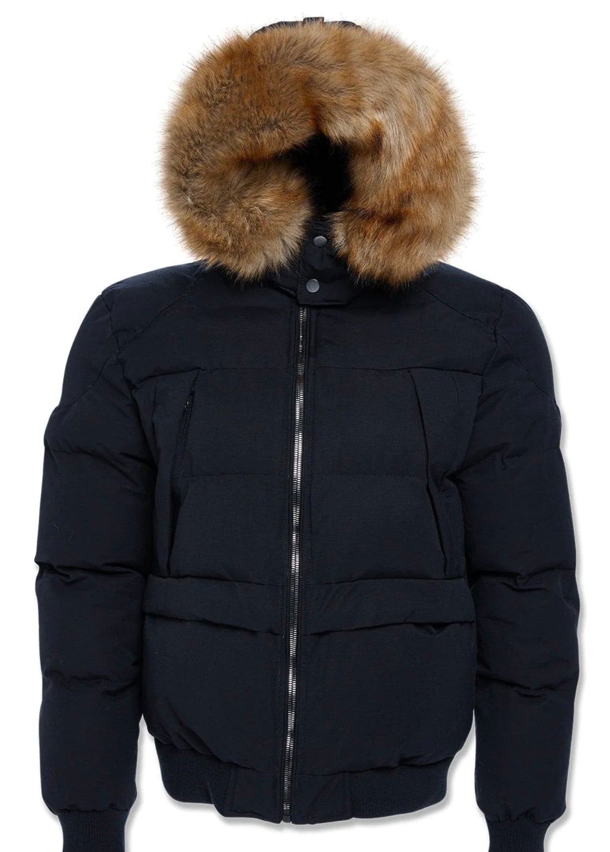 Jordan Craig Hollis  Canvas Puffer jacket w fur hood Black 91615 91541