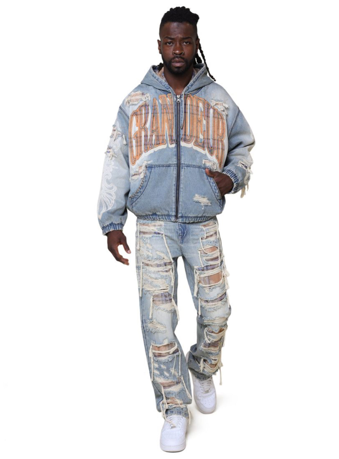 Rise - Denim Bomber Jacket - Mnich - JJ25644