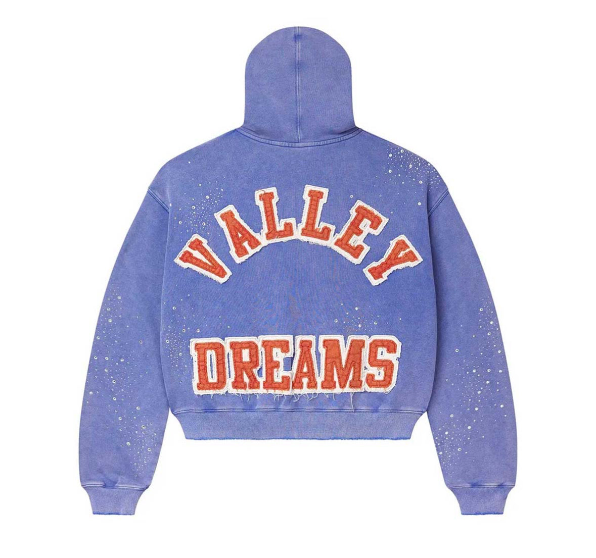 Vale - Rhinestone Fade zip hoodie - Blue