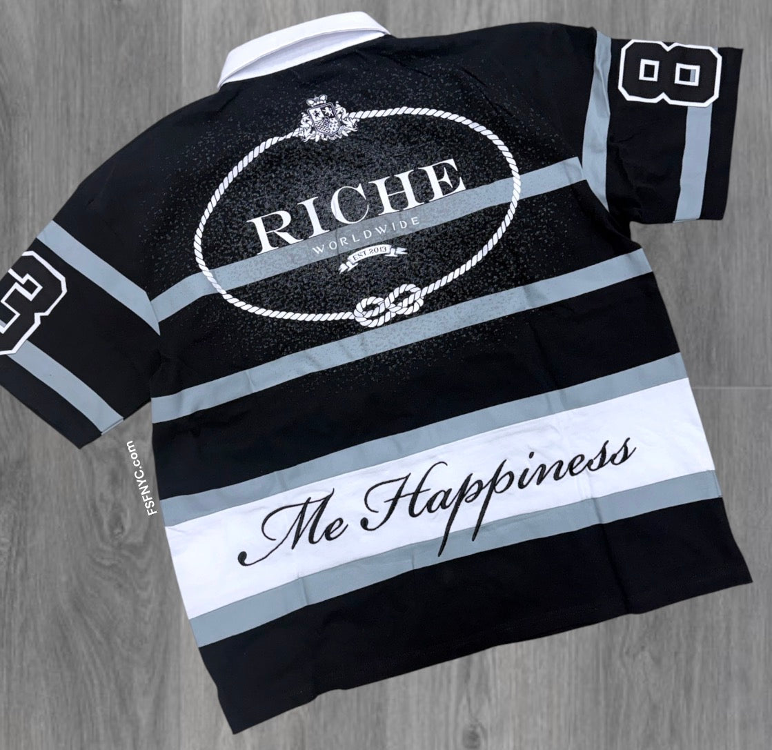 VR - Rugby Polo - Black - 2028