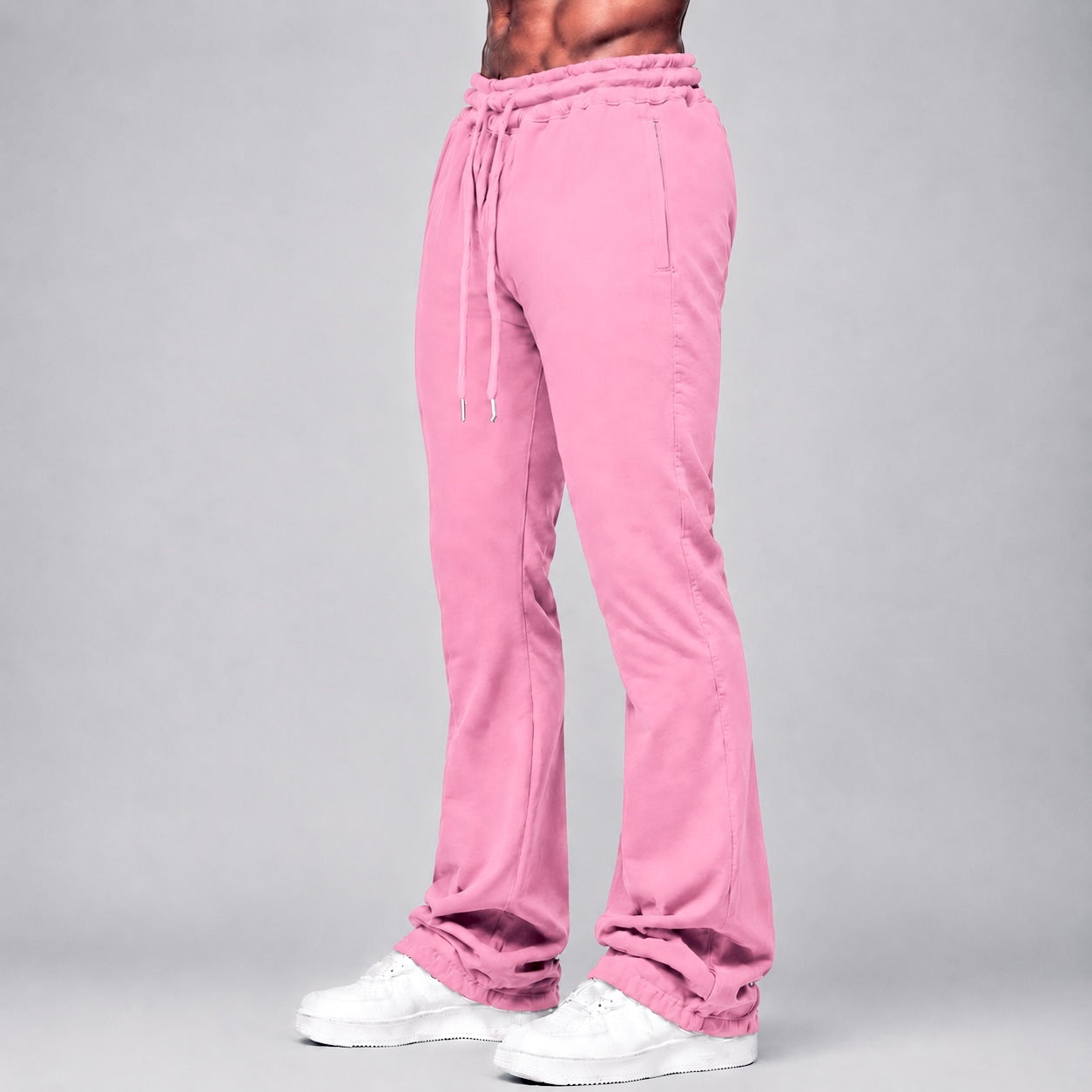 Narr - Stacked Sweat Pants  - Pink - P1030