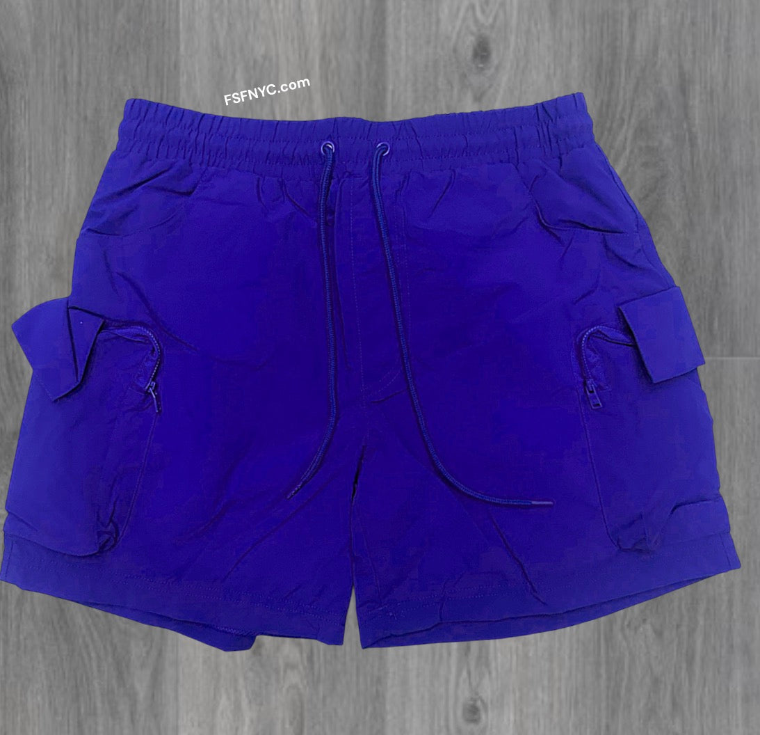 Rebel Utility Nylon Shorts - 910 Royal
