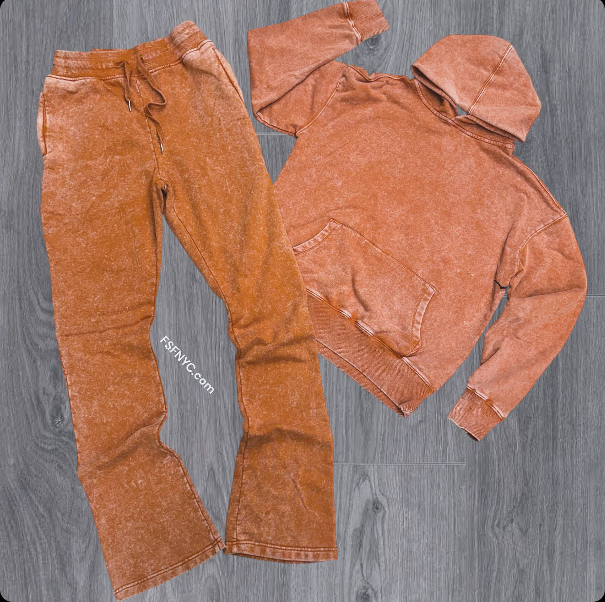 ARM Stacked ACID Heavy Weight SweatSuit Rust Orange