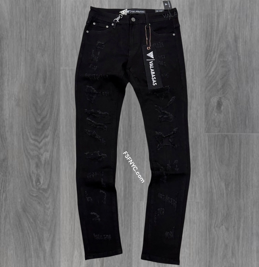 Valabasas - Slim Fit Edge Denim - Jet black - 1046
