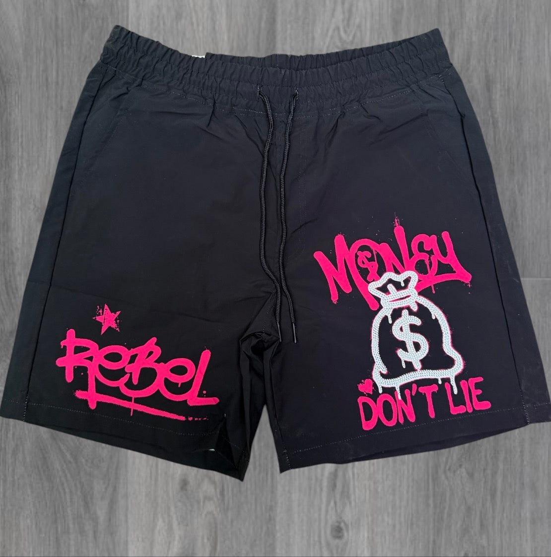 Rebel - Nylon shorts Don’t Lie - Black - 912