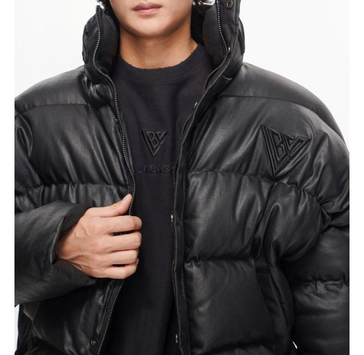 Valabasas - Bomber Puffer Waxed Jacket - Black - 1005