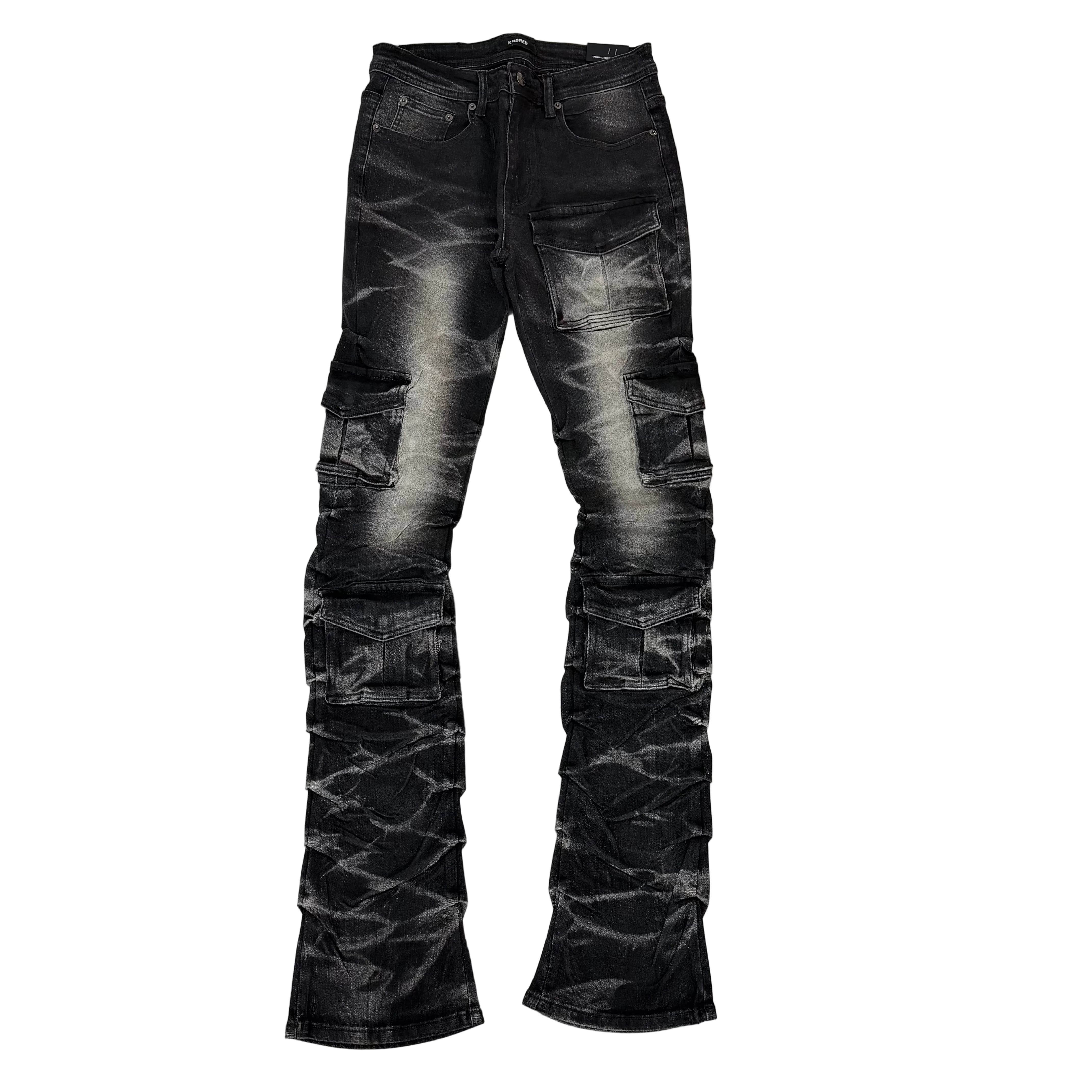 KD - Stacked Utility Denim - Smoke WAX Black -2056B