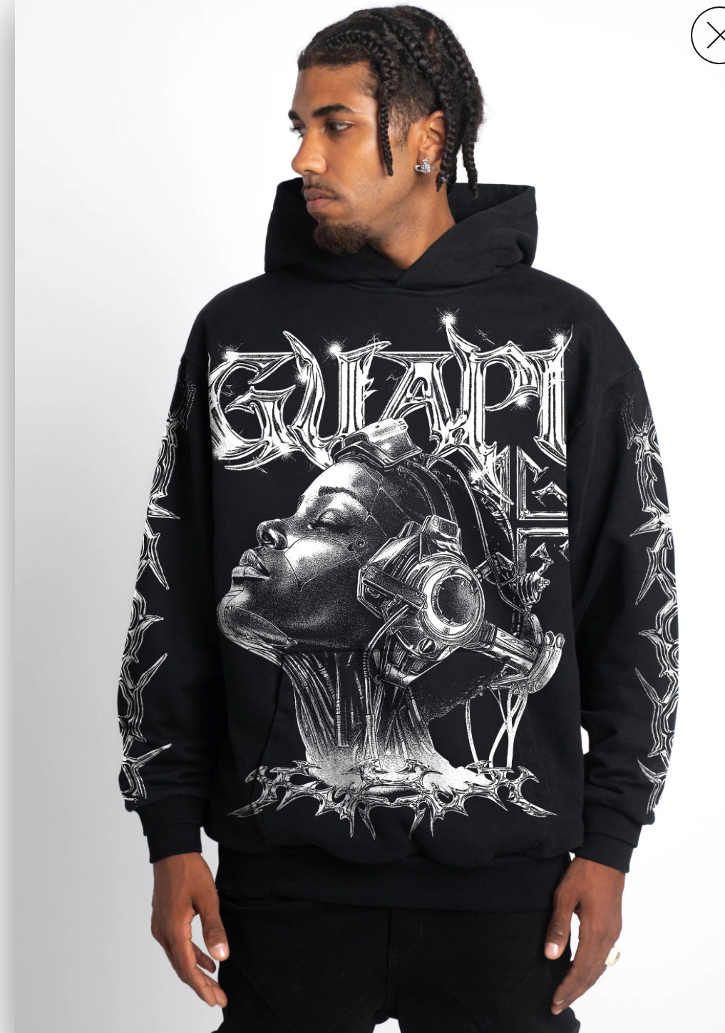 Guapi OverSize Cyborg Hoodie Black