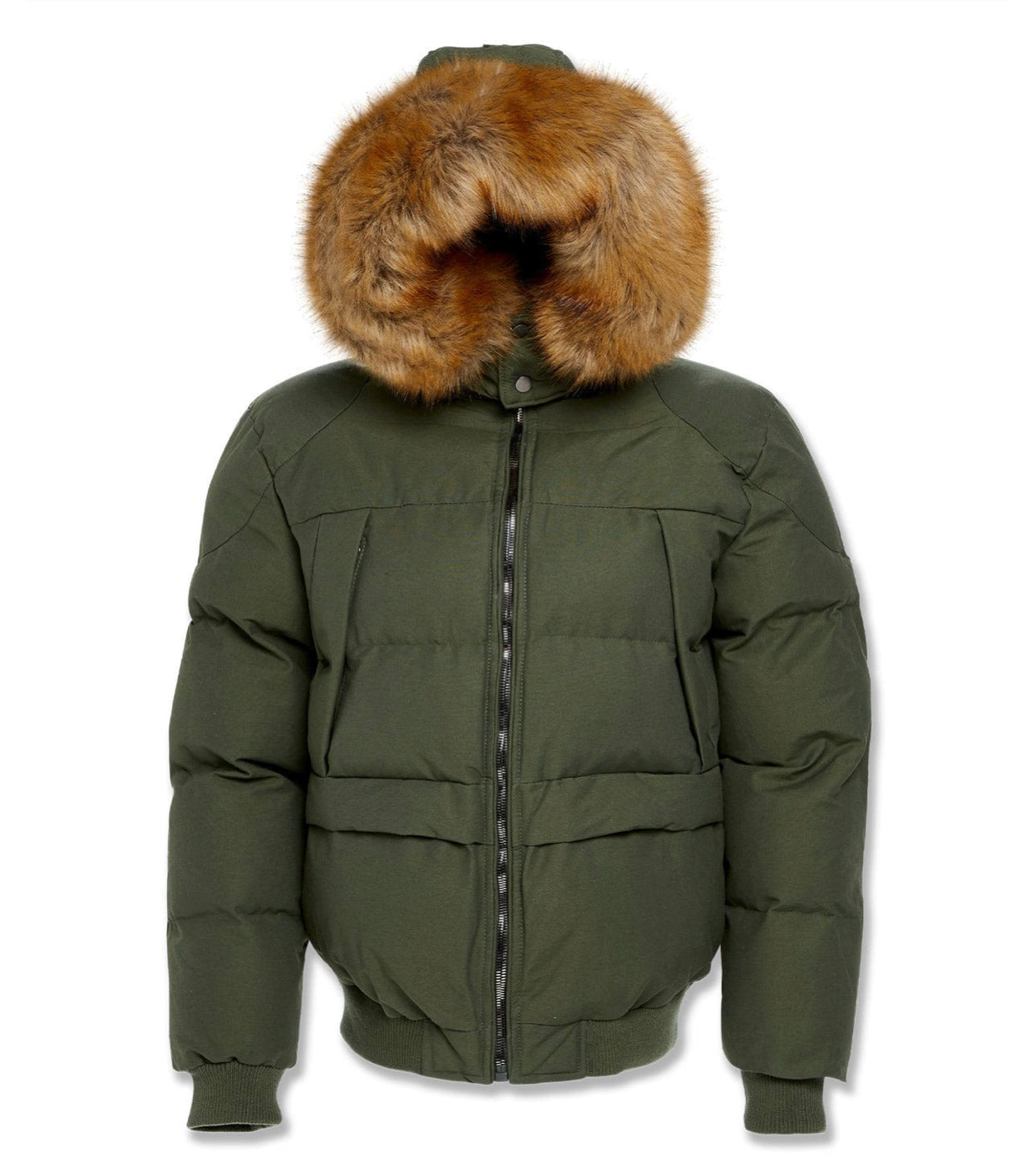 Jordan Craig Hollis  Canvas Puffer jacket w fur hood Army Green olive 91615 91541