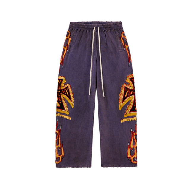 Valley Dreams - LA Flare Sweat Pants - Ash Purple