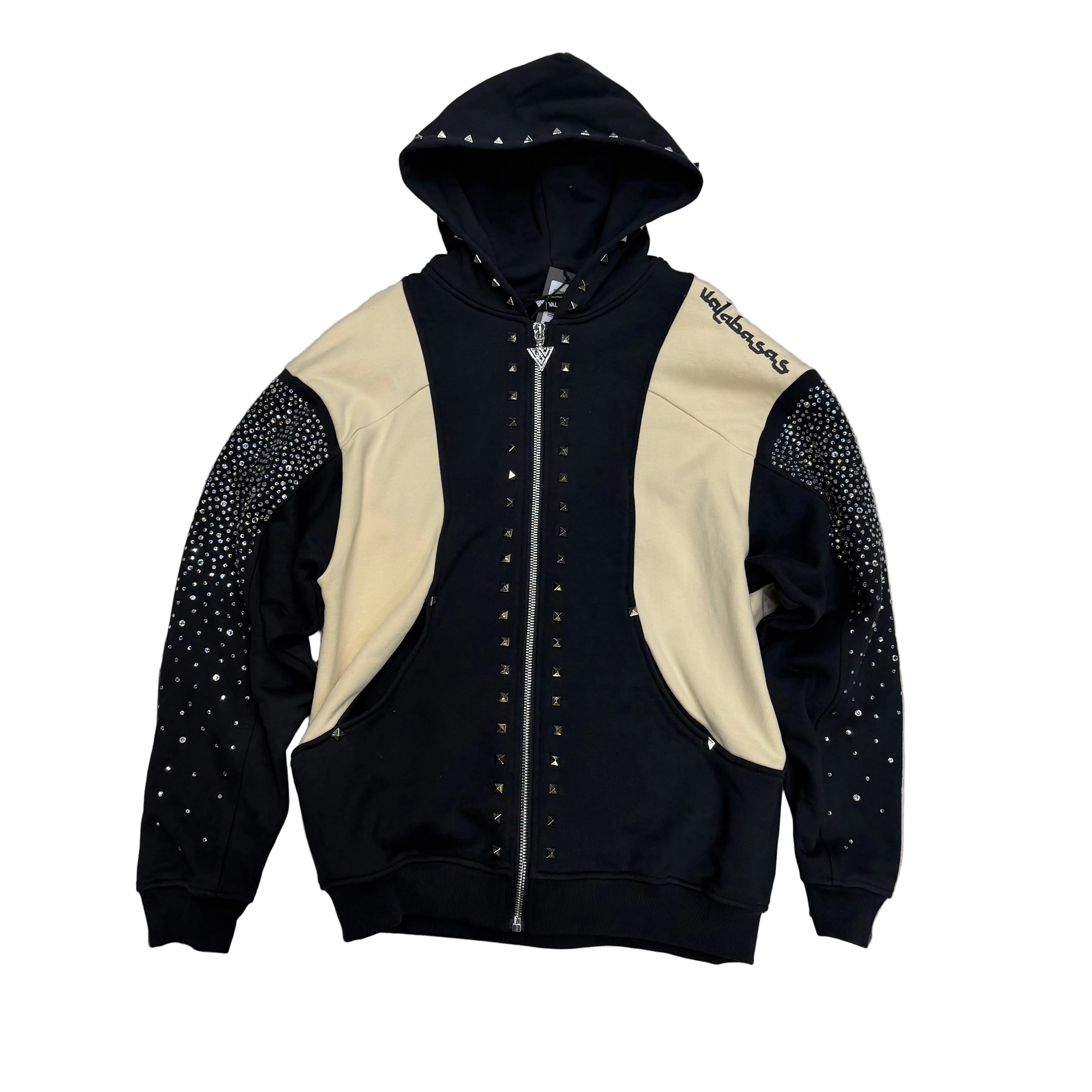 Valabasas - Poncho sweat hoodie - BLACK- 1006 zi