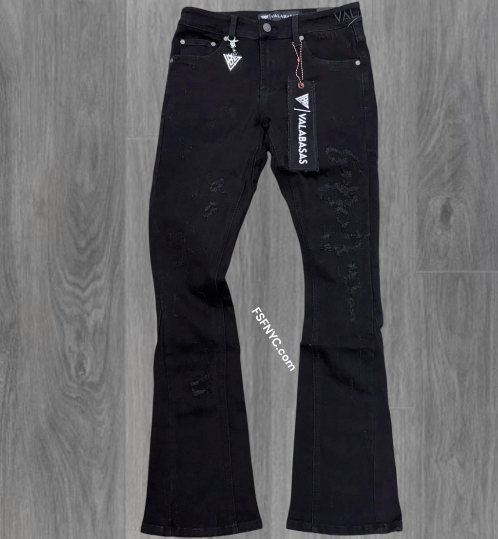 Valabasas - Static Stacked Denim -  Black - 1083