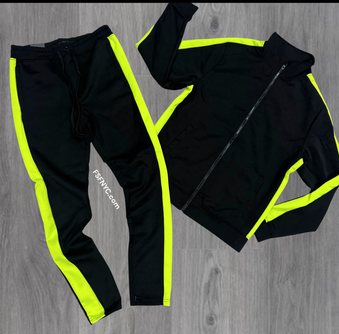 Rebel -  SLIM Solid Track set (Black - Lime) 501 - 401 T