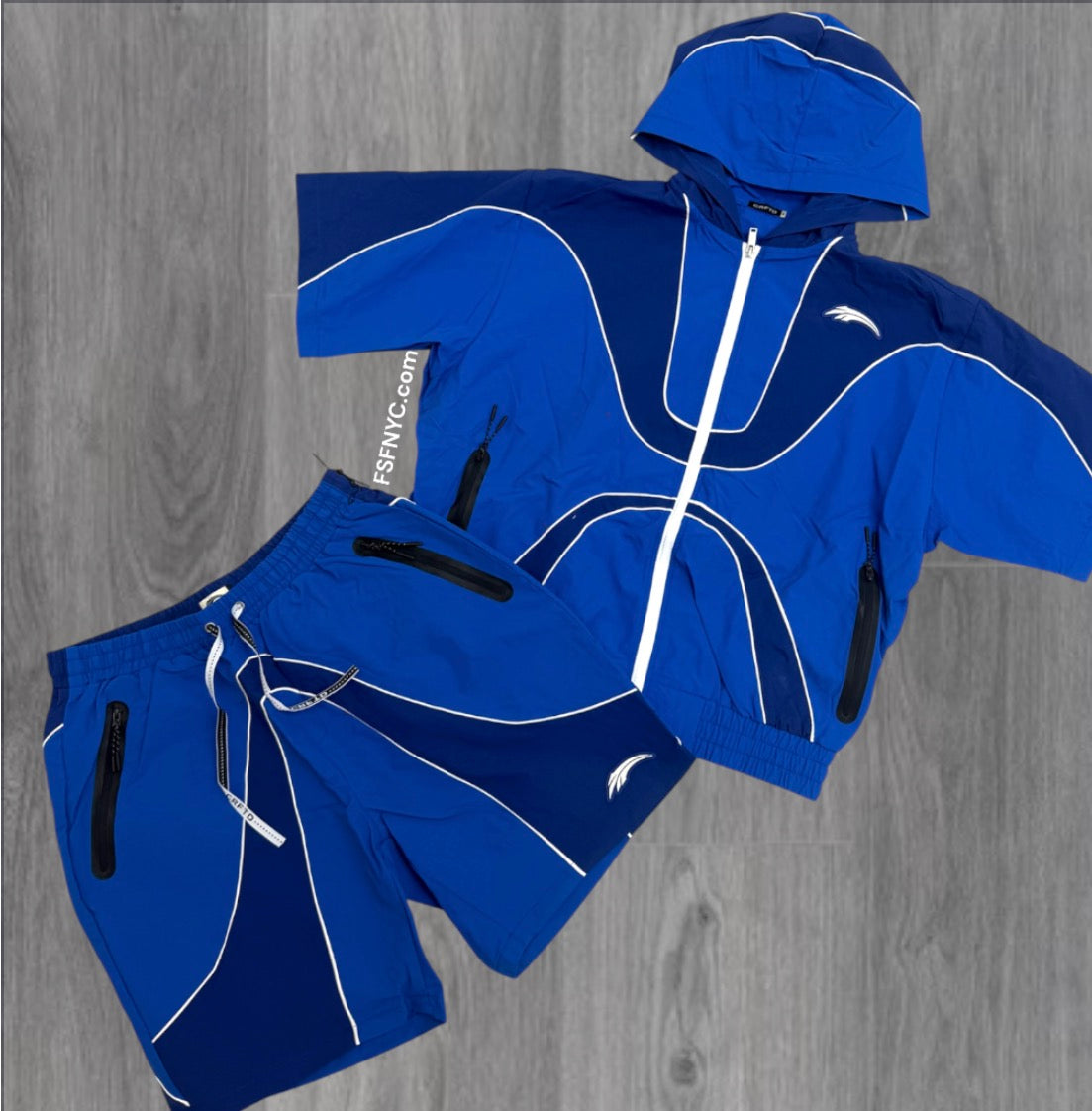 Crafted - Windbreaker Short Set - Royal - 580 579