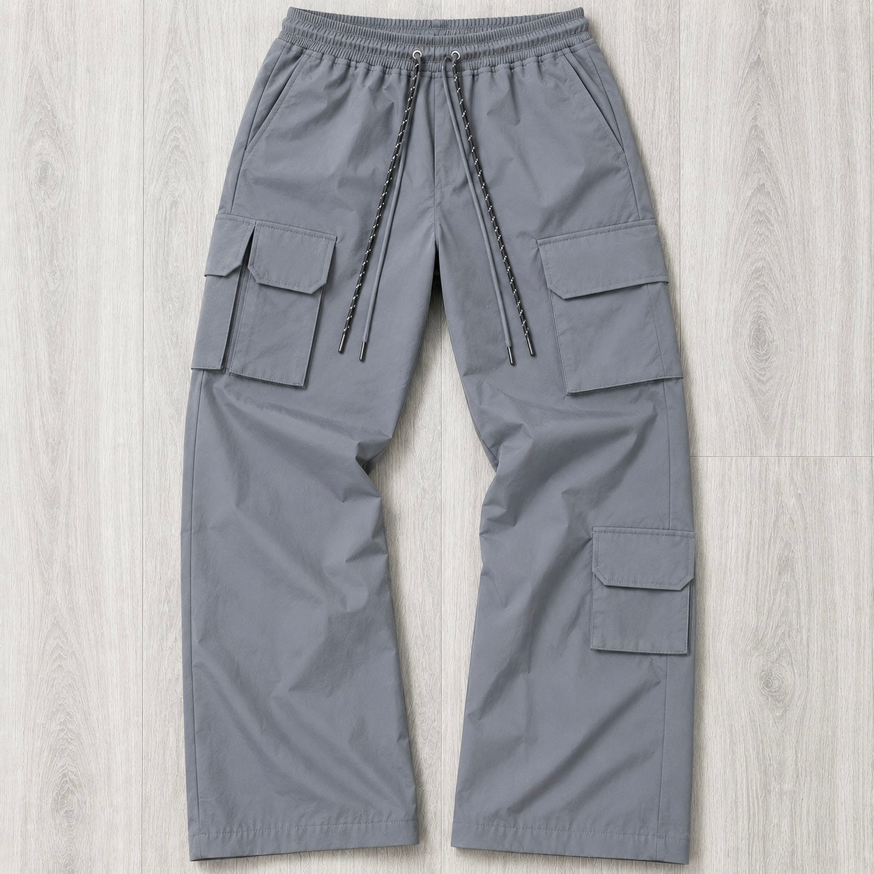 Baruda - Flare Nylon Cargo Pants - Grey - 404FS