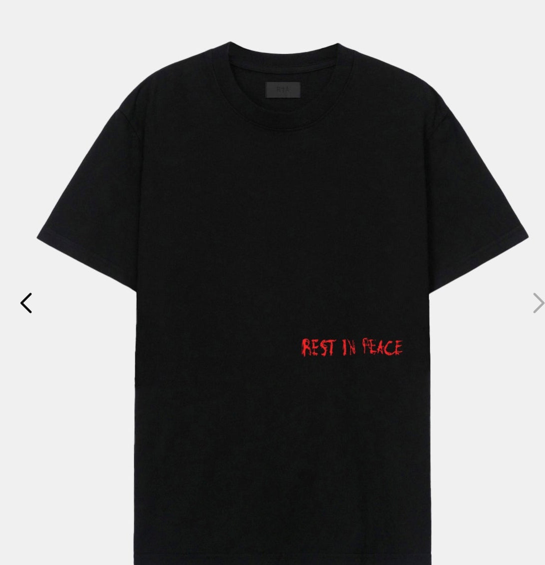 RTA "RIP"  oversize T-shirt Black Red