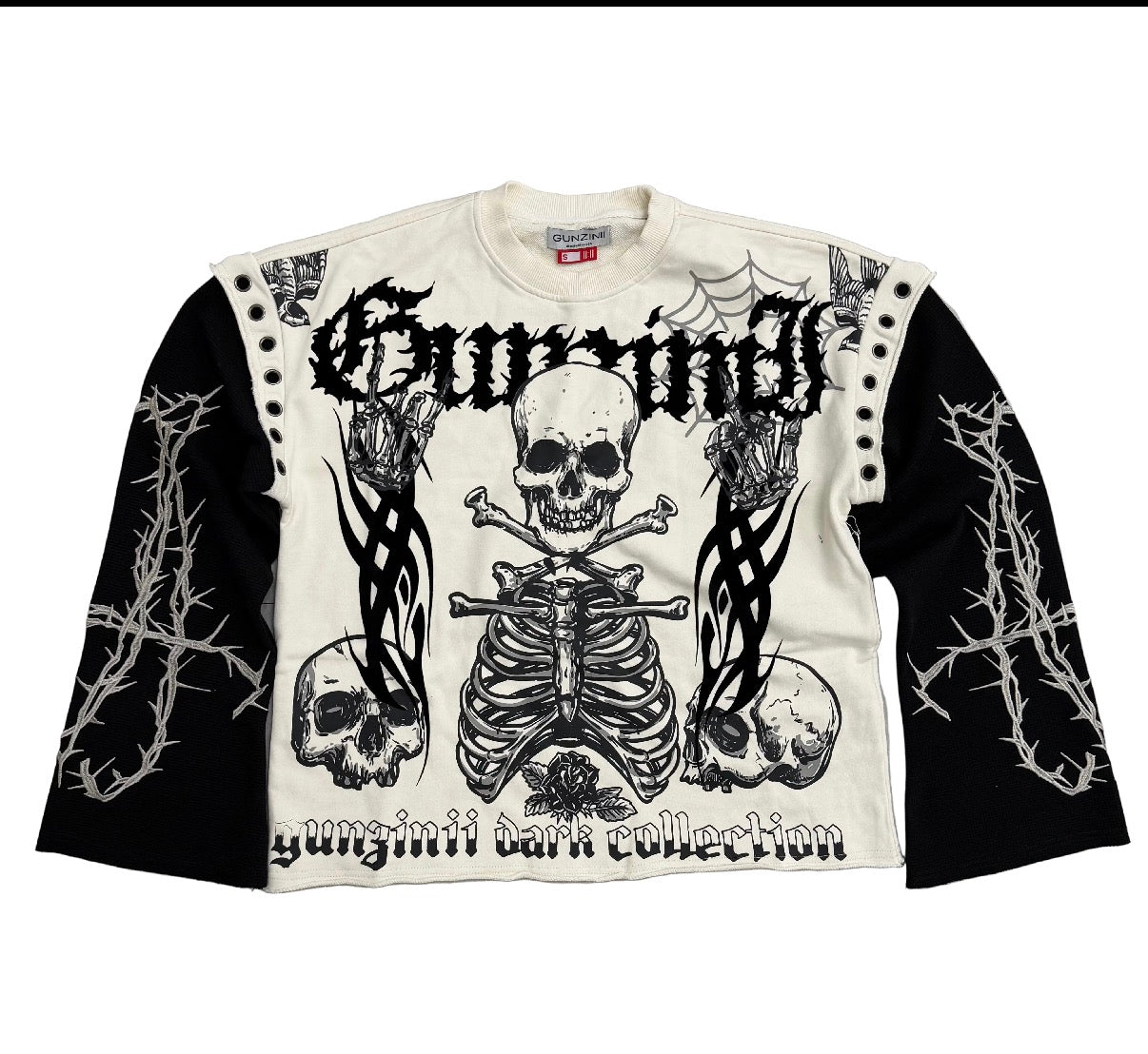 Gunzini - Dark Heart Crop L/S Tee - Sand - Gz797