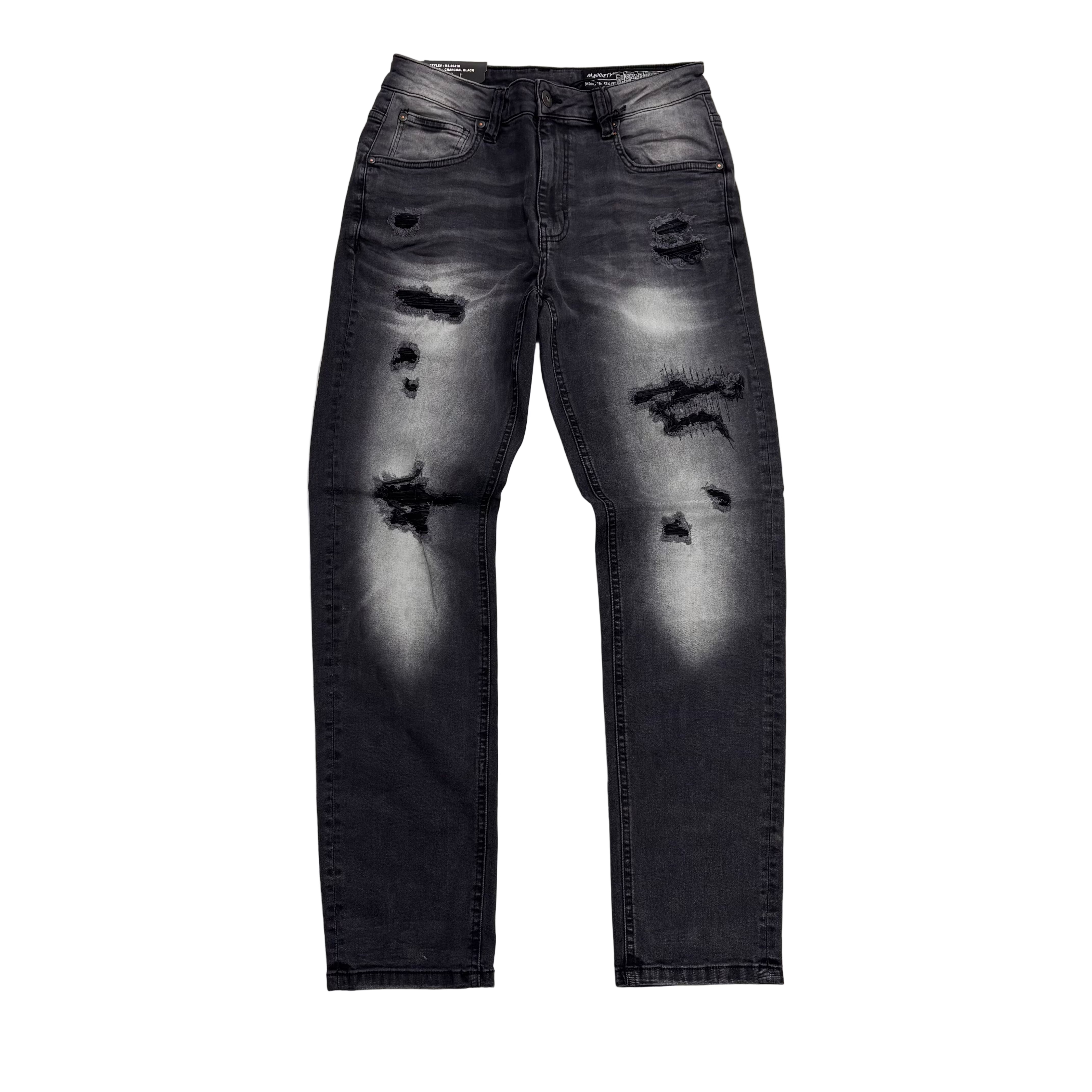 MS Denim Jeans - Skinny Fit - Charcoal Black - MS80410