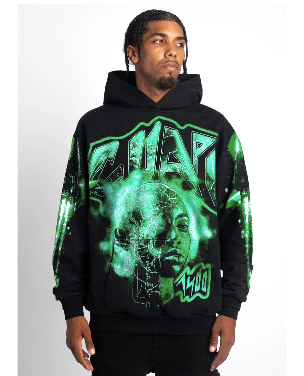 Guapi OverSize Slime Hoodie Black