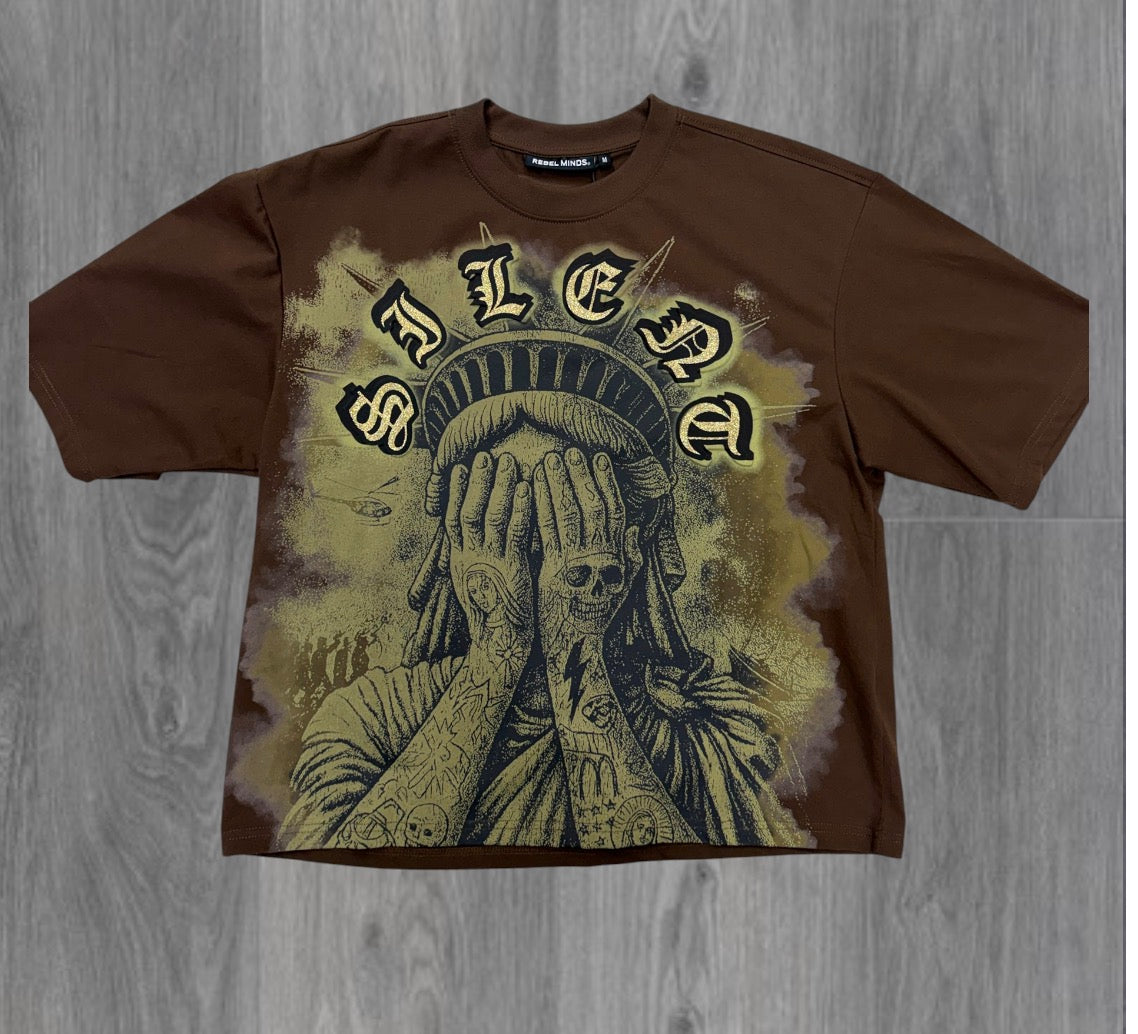 Rebel - Liberty T-shirt - Brown - 1117