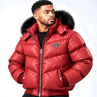 JC - PU Puffer Coat SYIP - Red - 91878