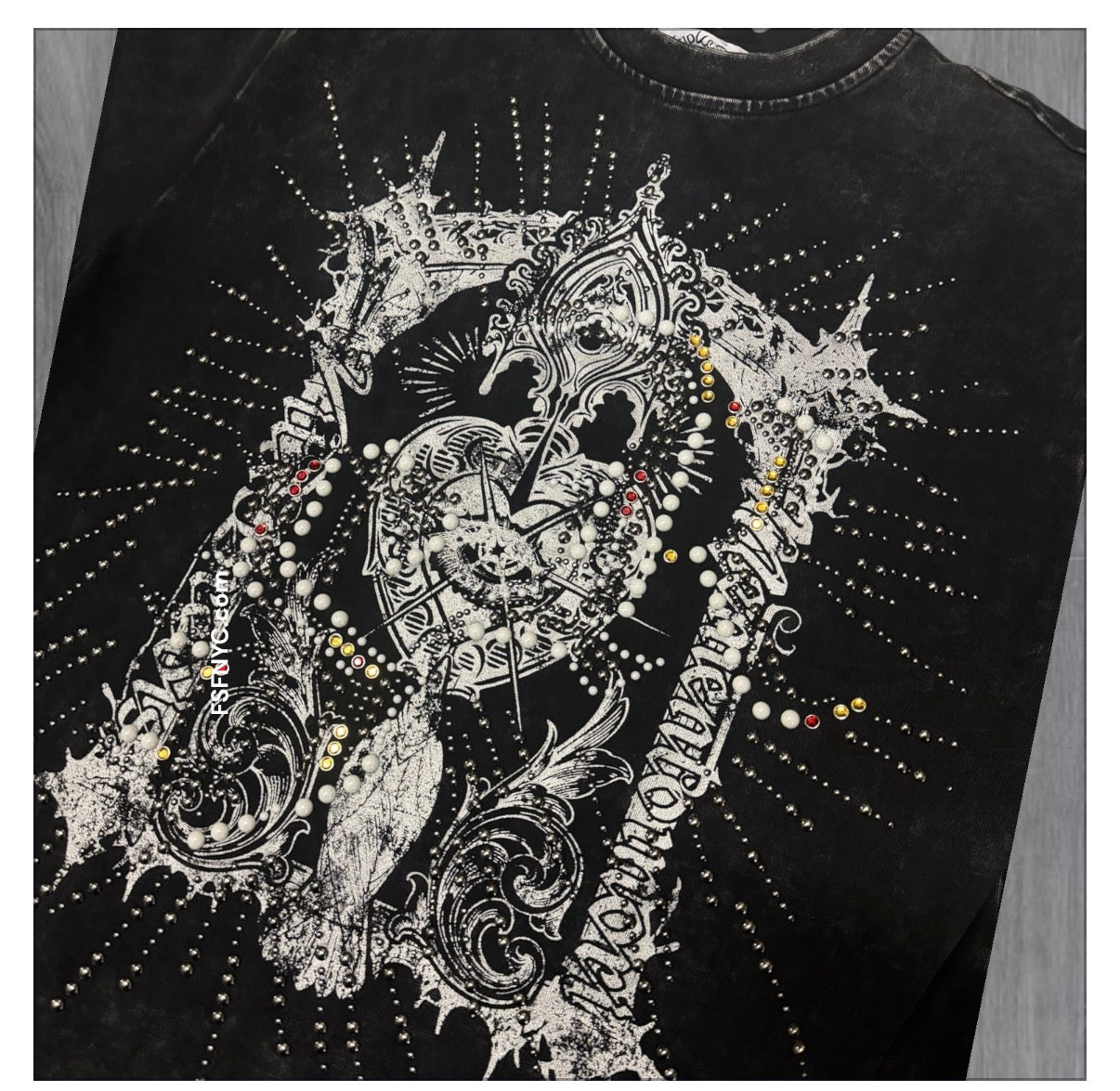 Rise - Mori Studded T-shirt - Black - S453