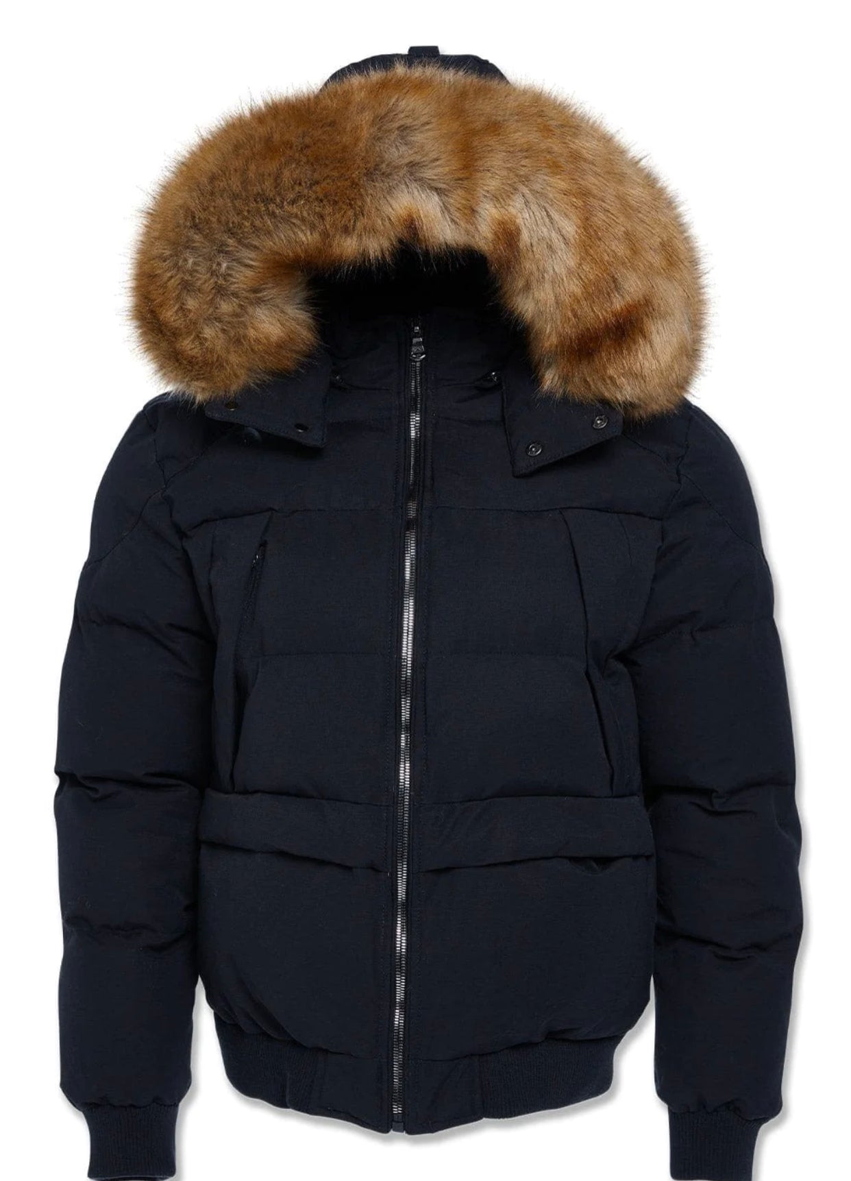 Jordan Craig Hollis  Canvas Puffer jacket w fur hood Black 91615 91541