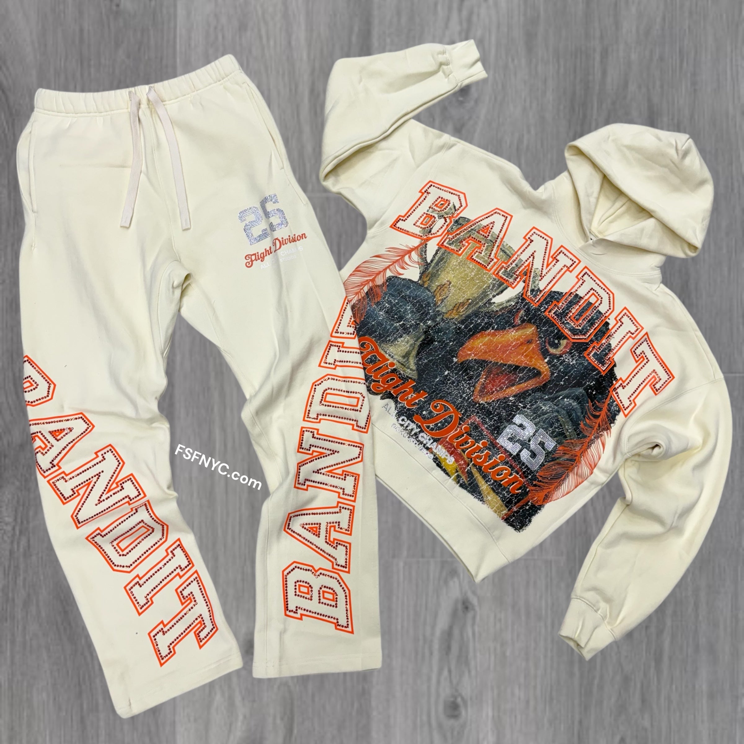 Roku - Set - Bandit Stacked Sweat Suit - Egg - 1795