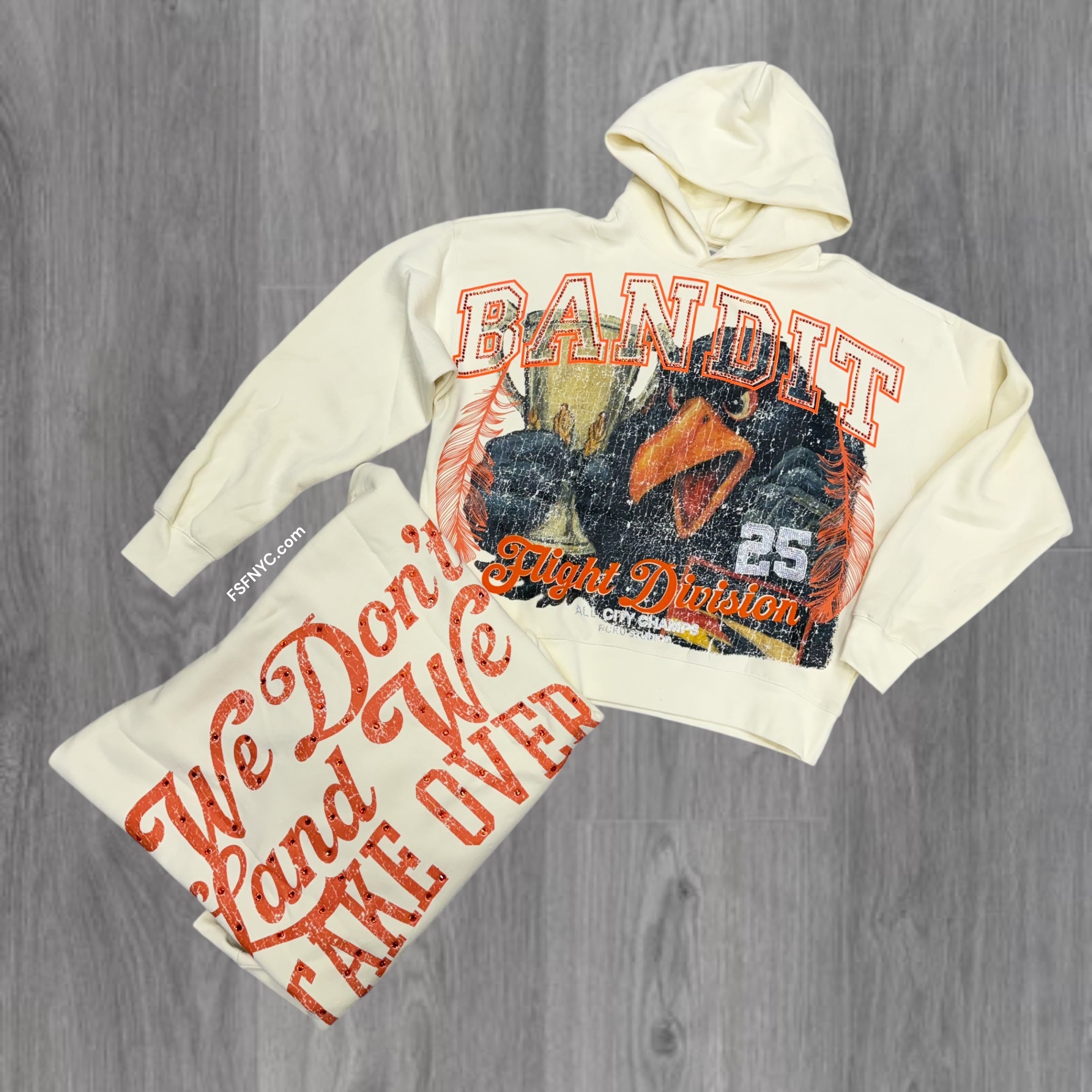 Roku - Set - Bandit Stacked Sweat Suit - Egg - 1795