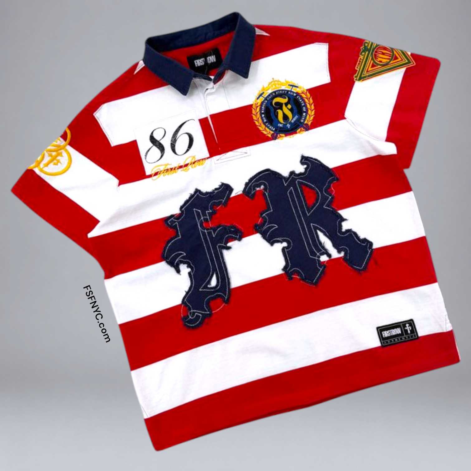 FR - Heritage Polo Shirt - Red White - 1010