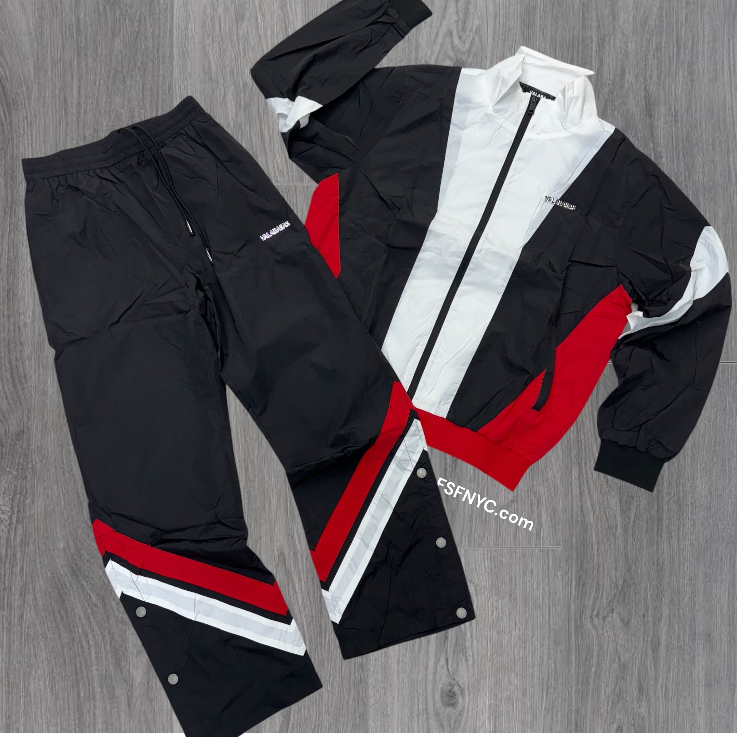 Valabasas Windbreaker Set Black White 1005 1003