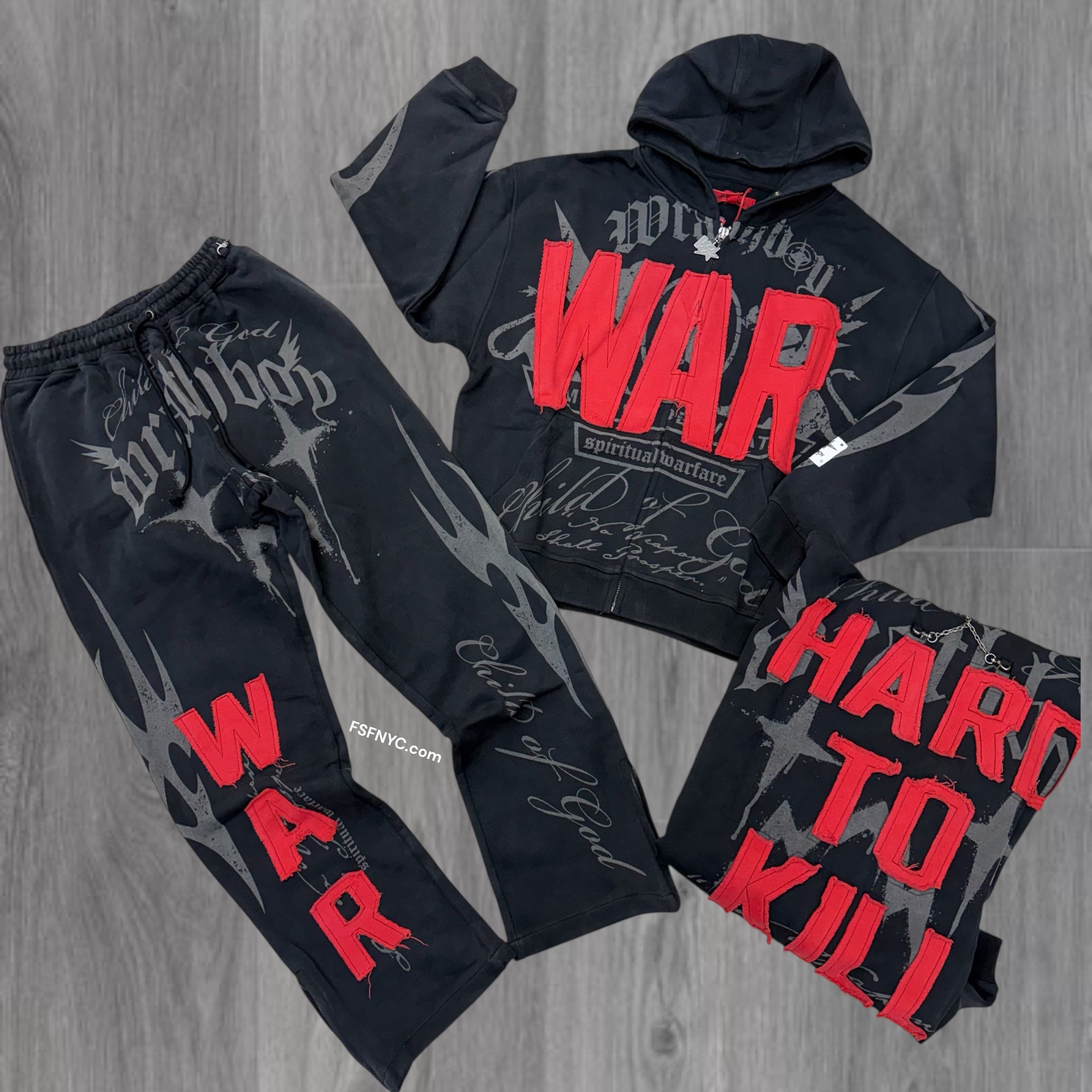 WRATH - WAR Sweatsuit - BLK - 135 136