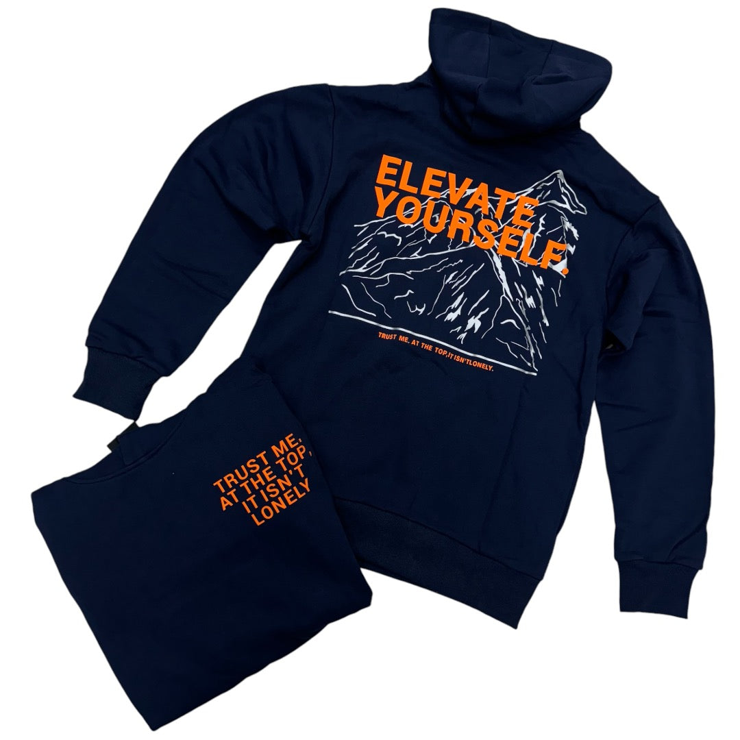 Elevate Yourself Hoodie Navy