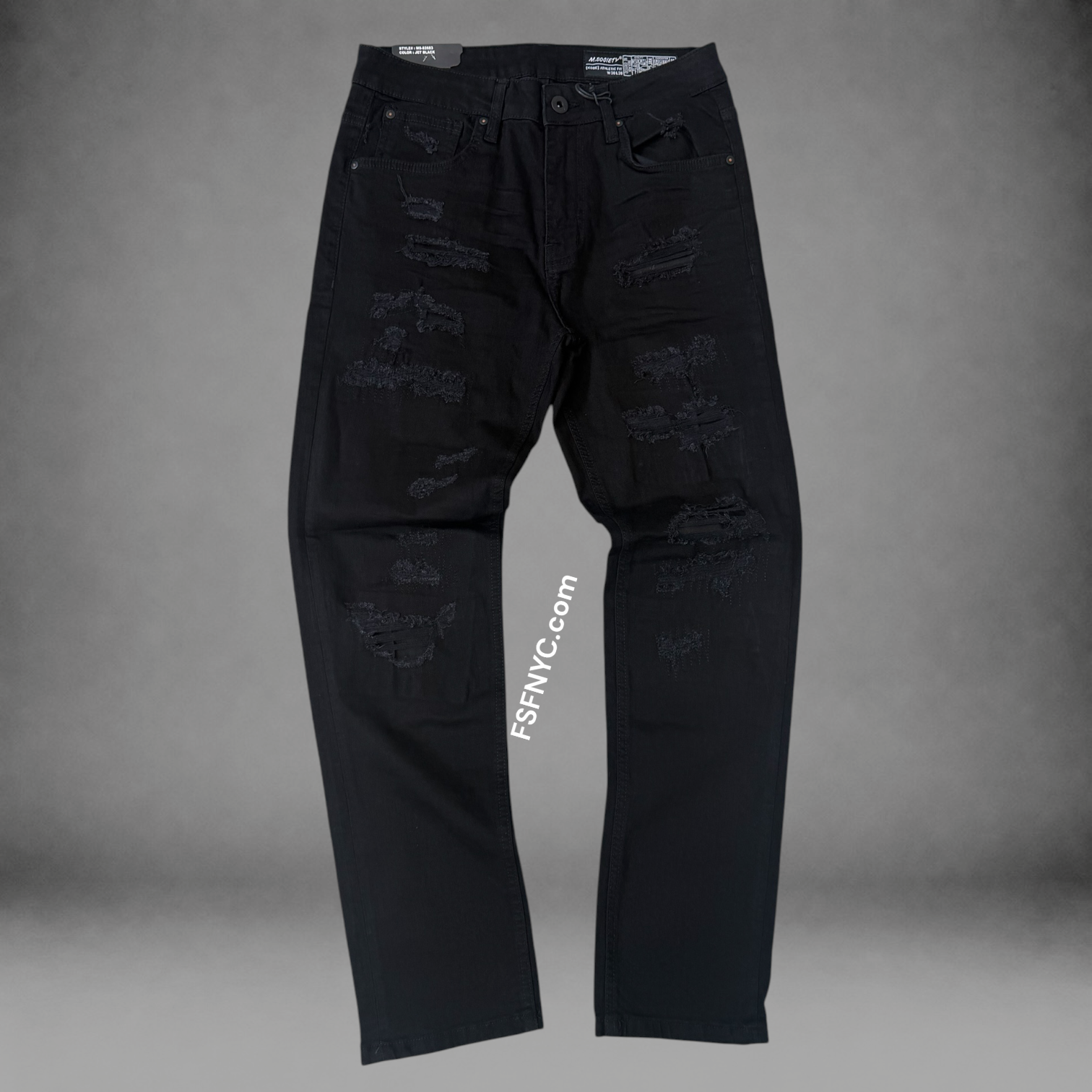 MS - Slim Fit Denim Jeans -  Jet Black 82683