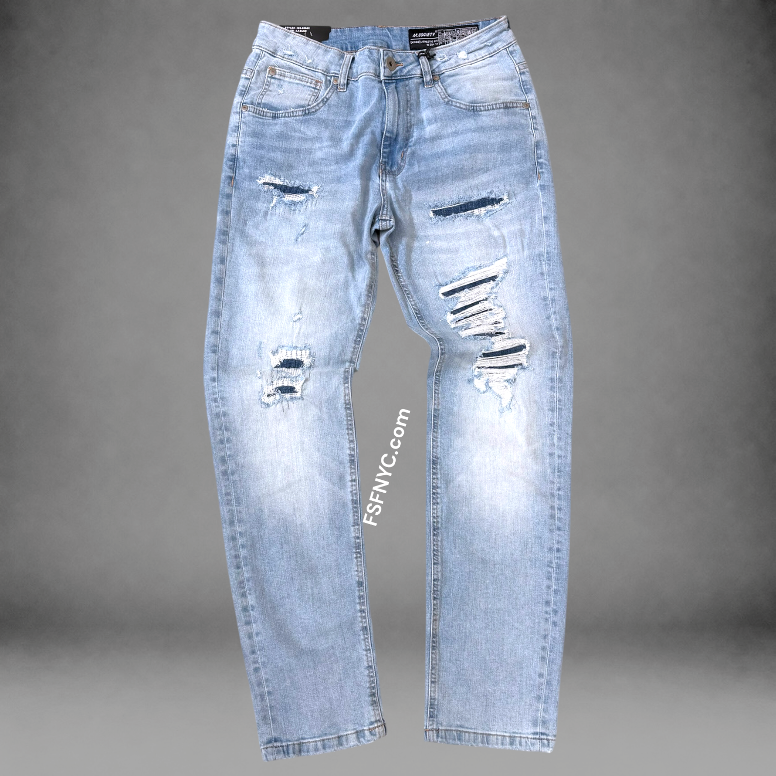 MS - Slim Fit Denim Jeans - Lt Blue 82682