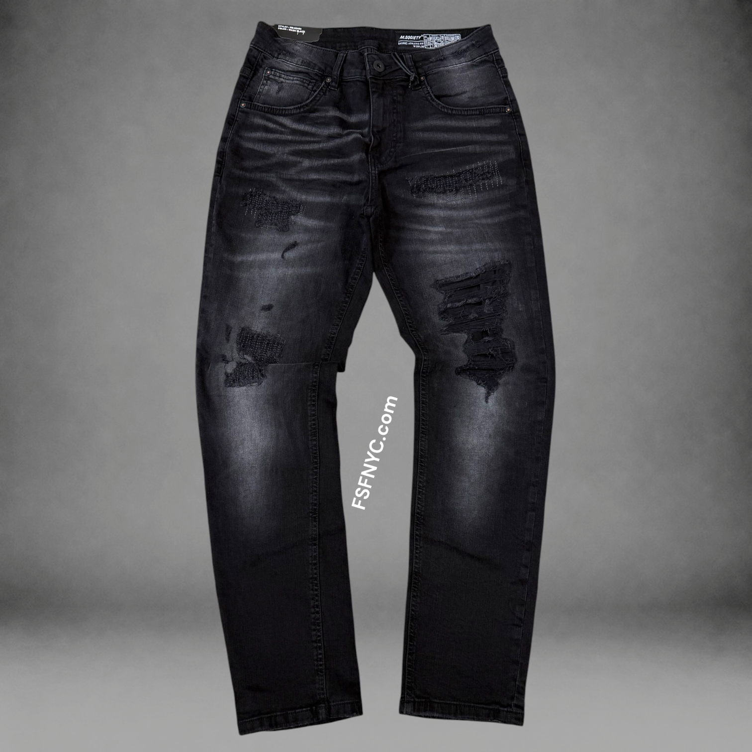 MS - Slim Fit Denim Jeans - Wash Black 82682