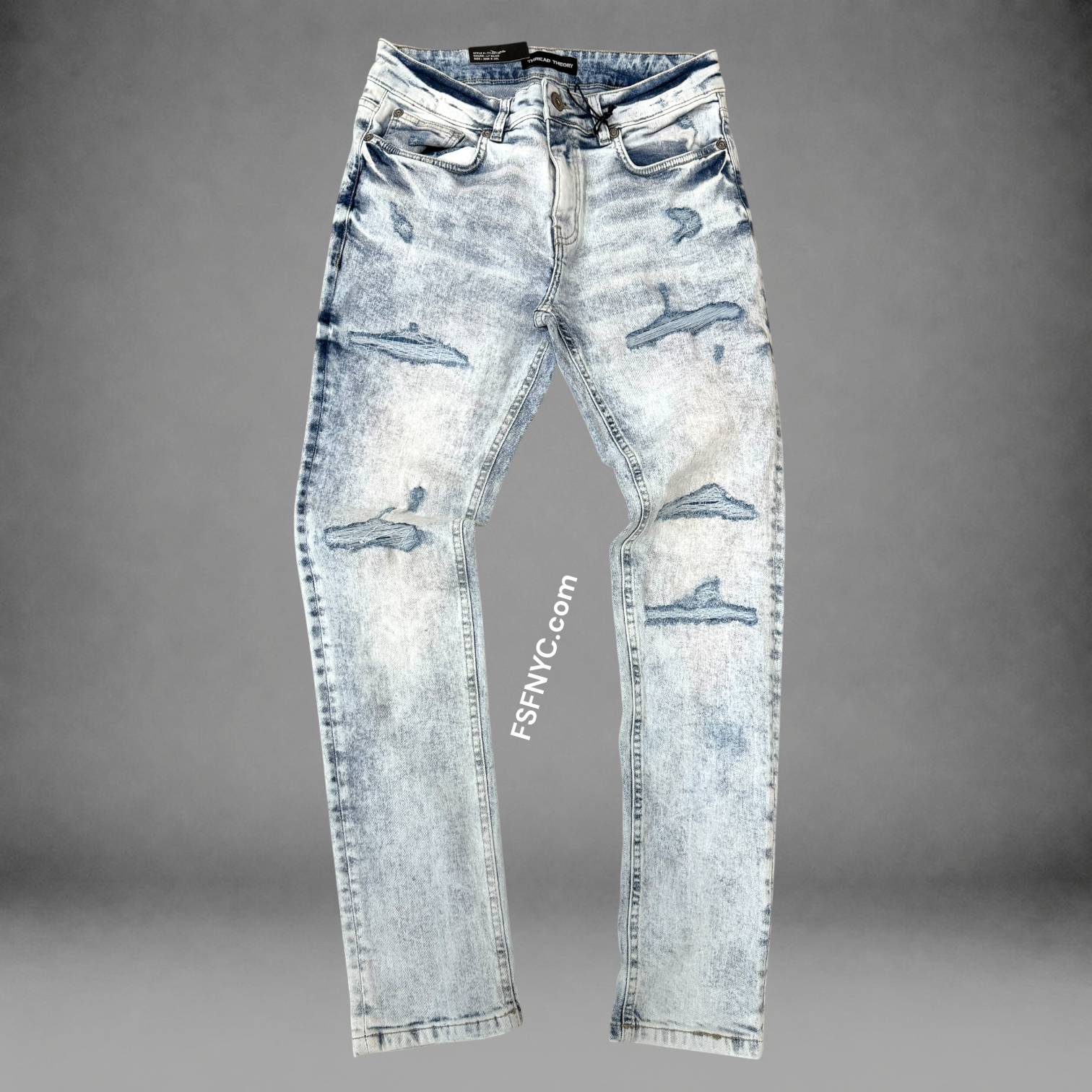 Threads - Slim Fit Distress Denim - Lt Blue 50136