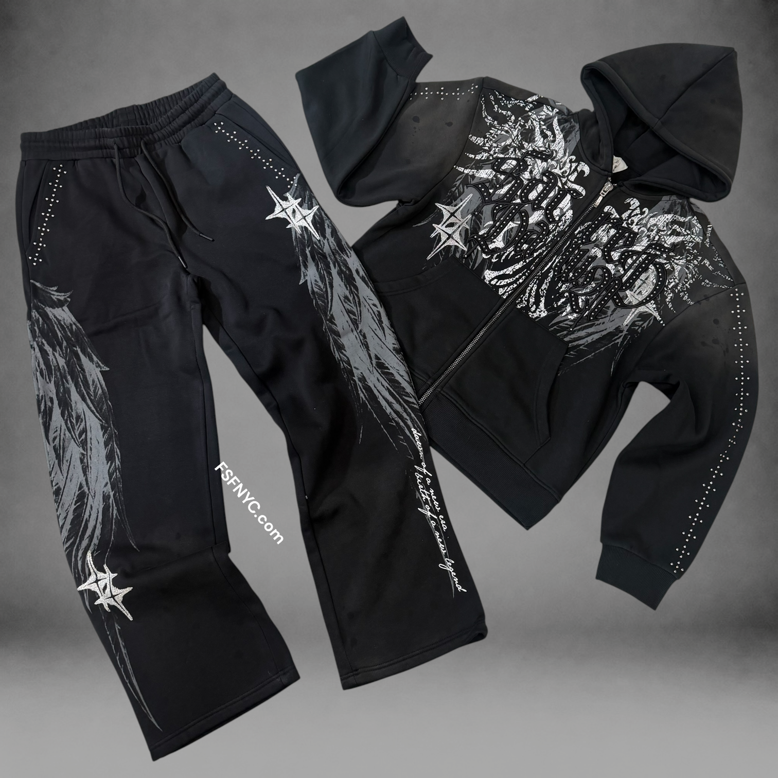 Rise - The Dawn Sweat Suit - Black - F537
