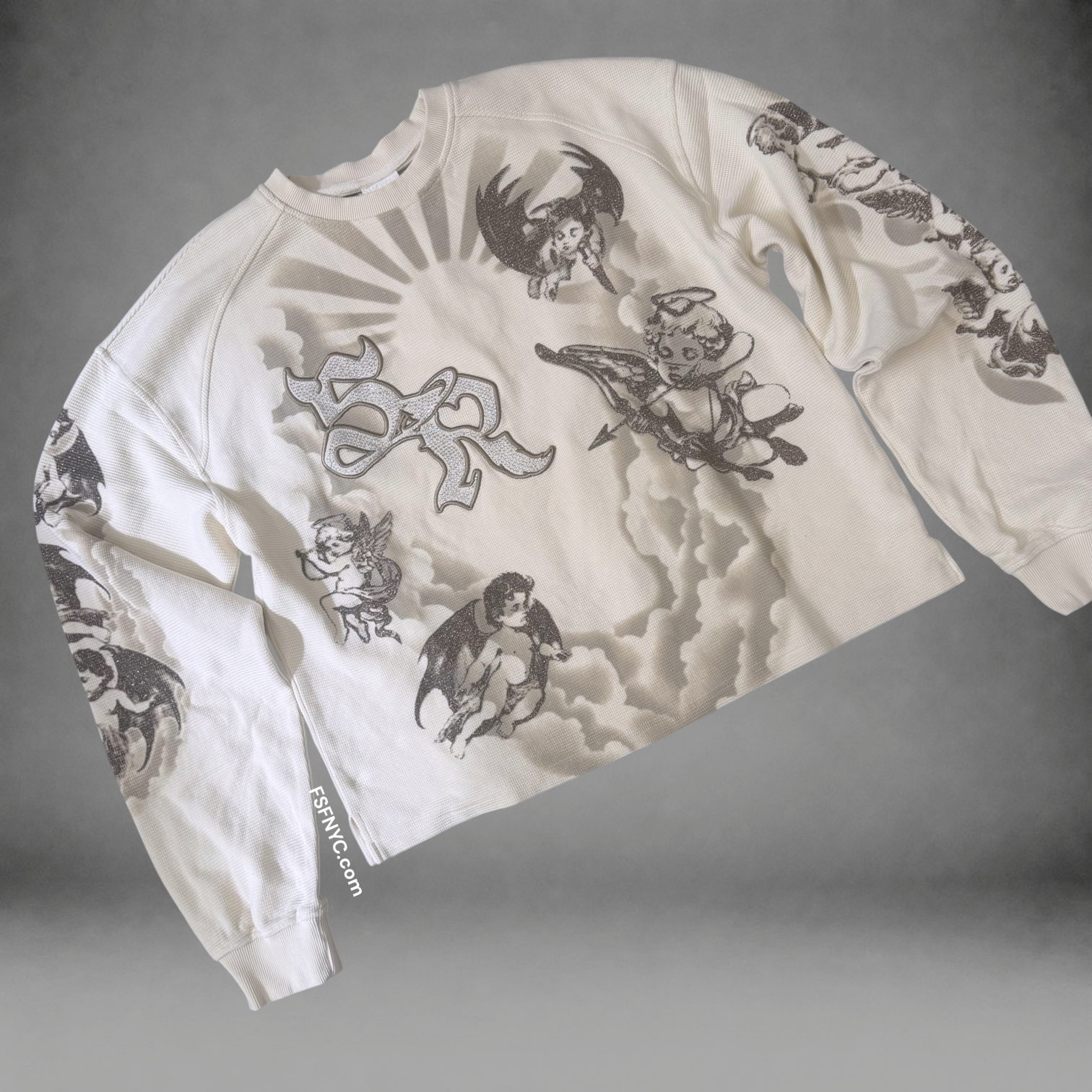 Rise - Peace Thermal Crew Top - Ecru - F641z