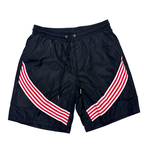 KD Nylon Stripe Shorts Black Red 2111s M