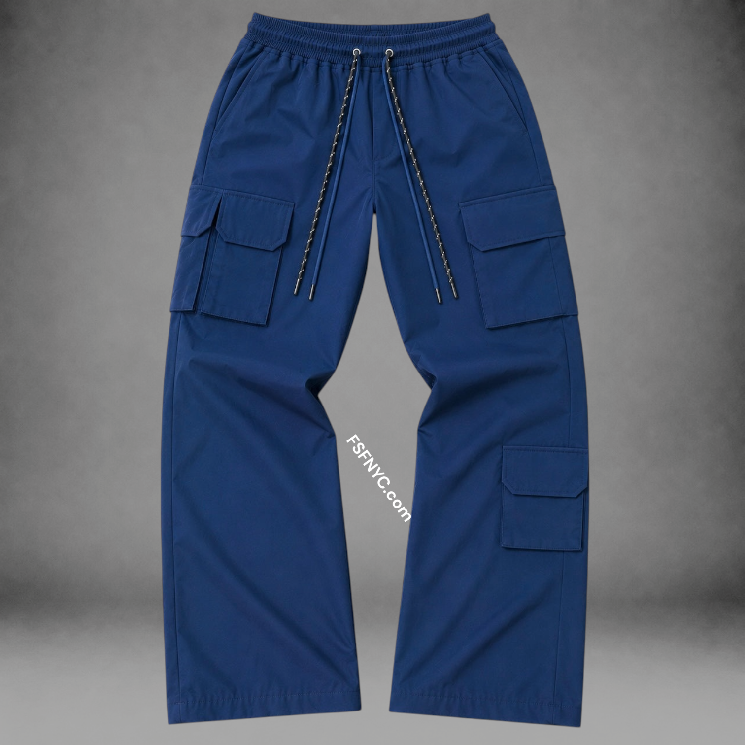 Baruda - Flare Nylon Cargo Pants - Navy - 404FS
