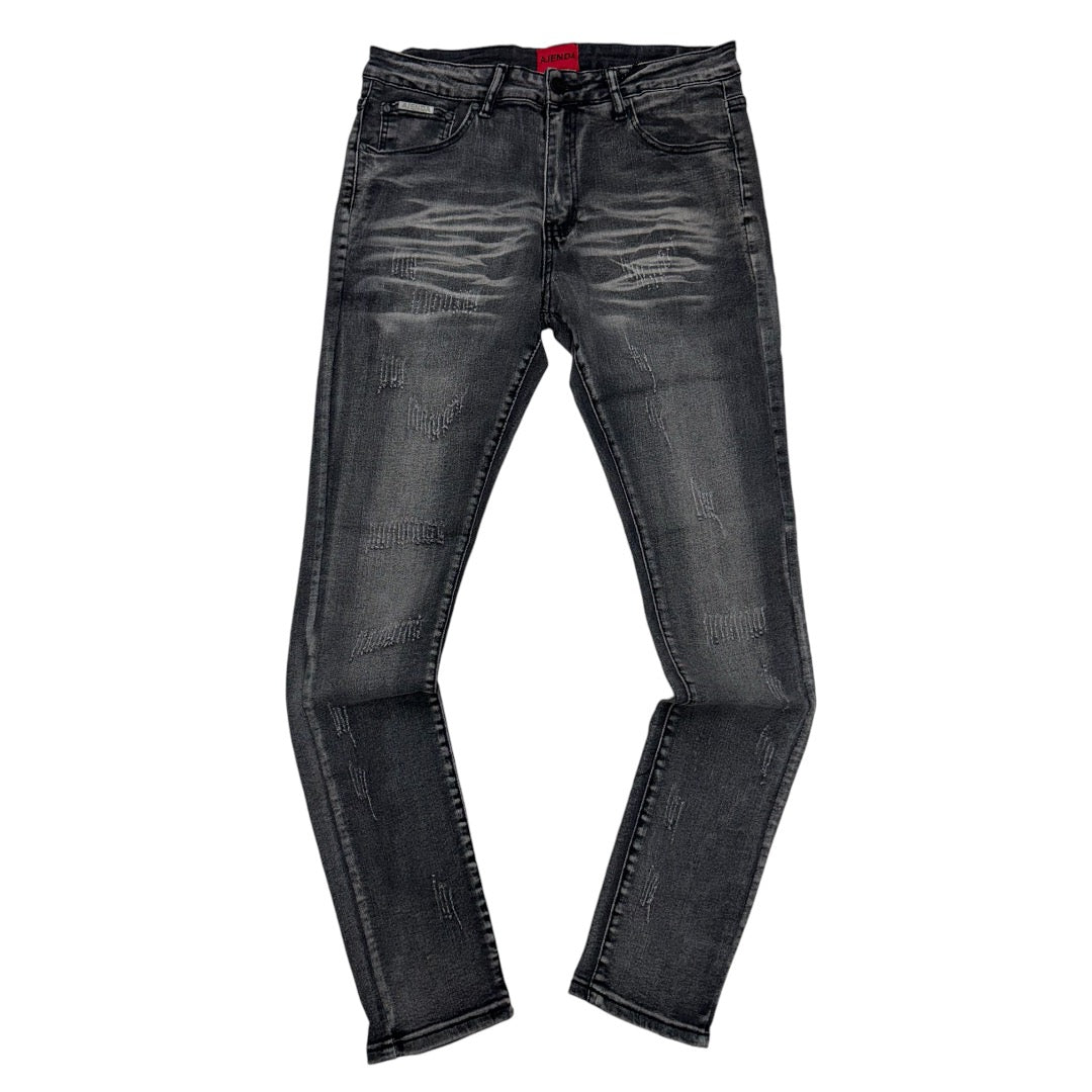 Agenda Skinny Clean Denim Black wash 3040