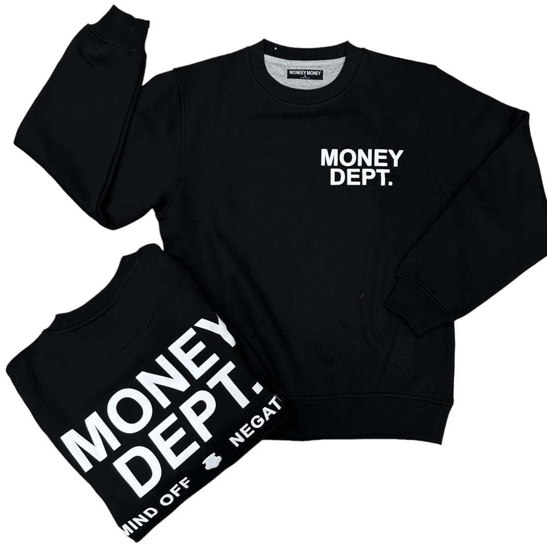 Monkey money Dept black white