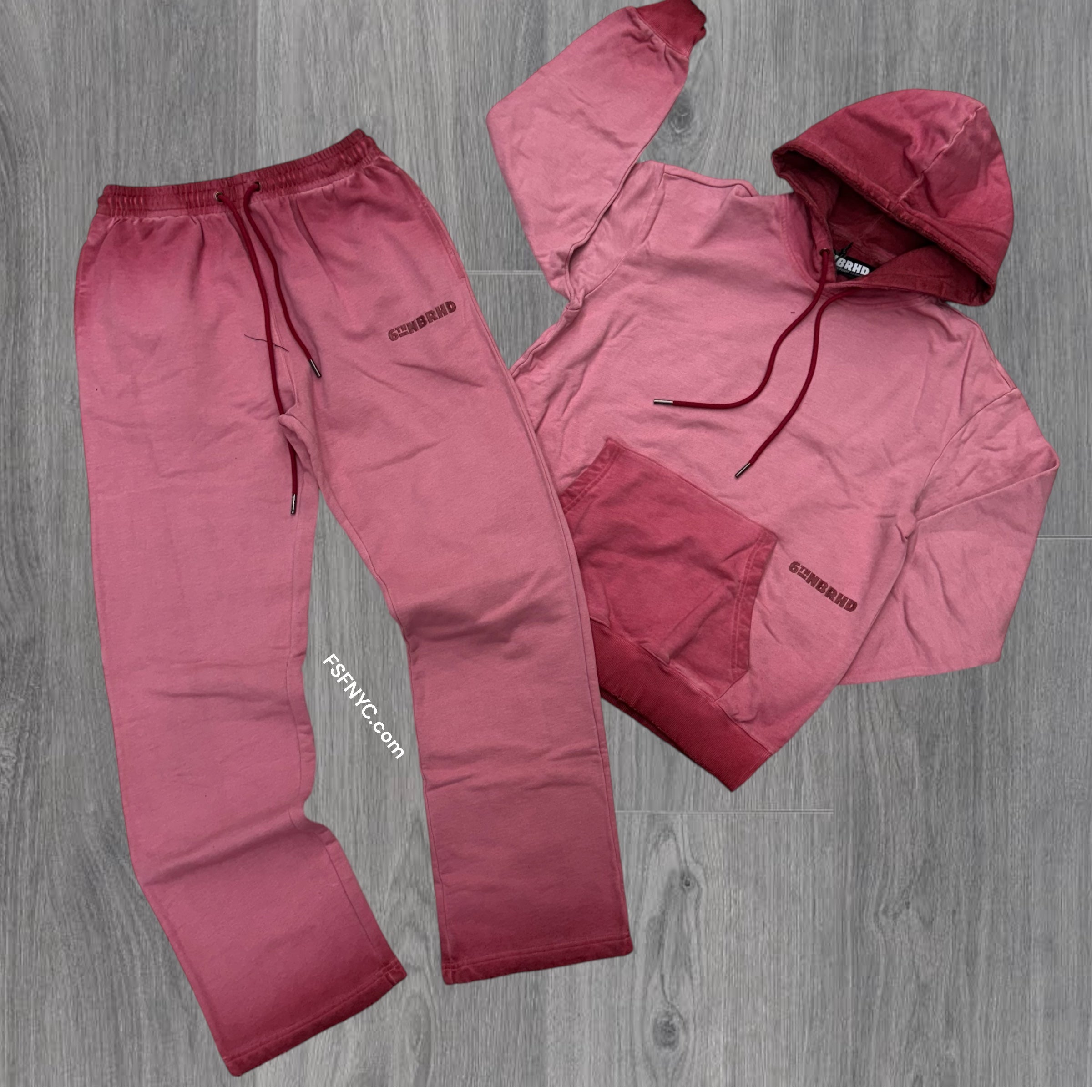 6th NBHRD Faded Straight Fit Set washed Red