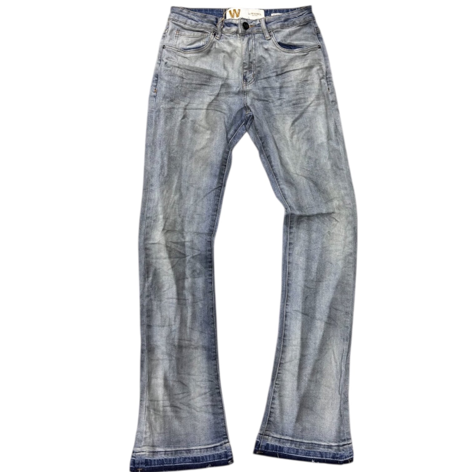 W - Clean Stacked Denim - BLUE INDUS - M8211