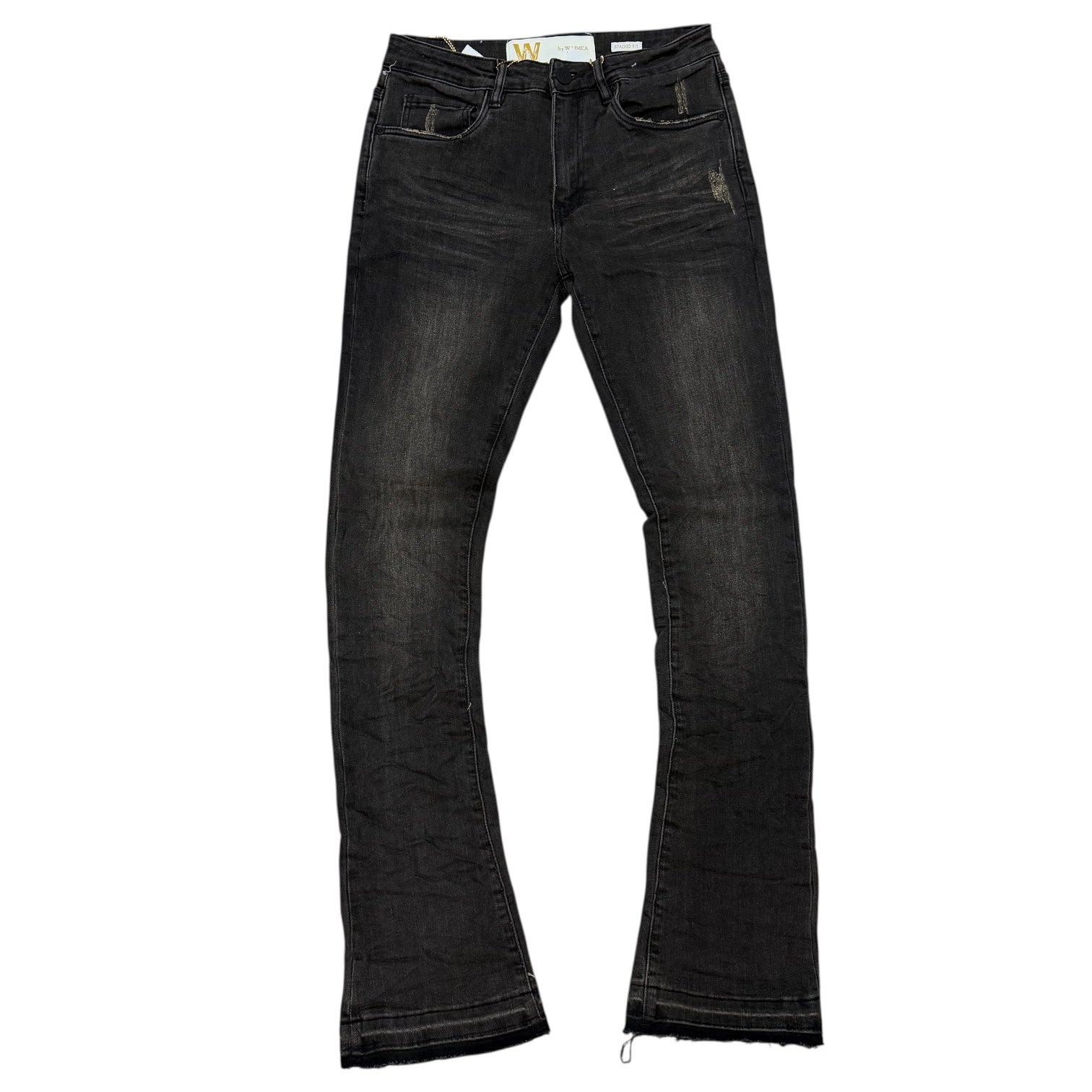 W - Clean Stacked Denim - Black Wash - M8211DB