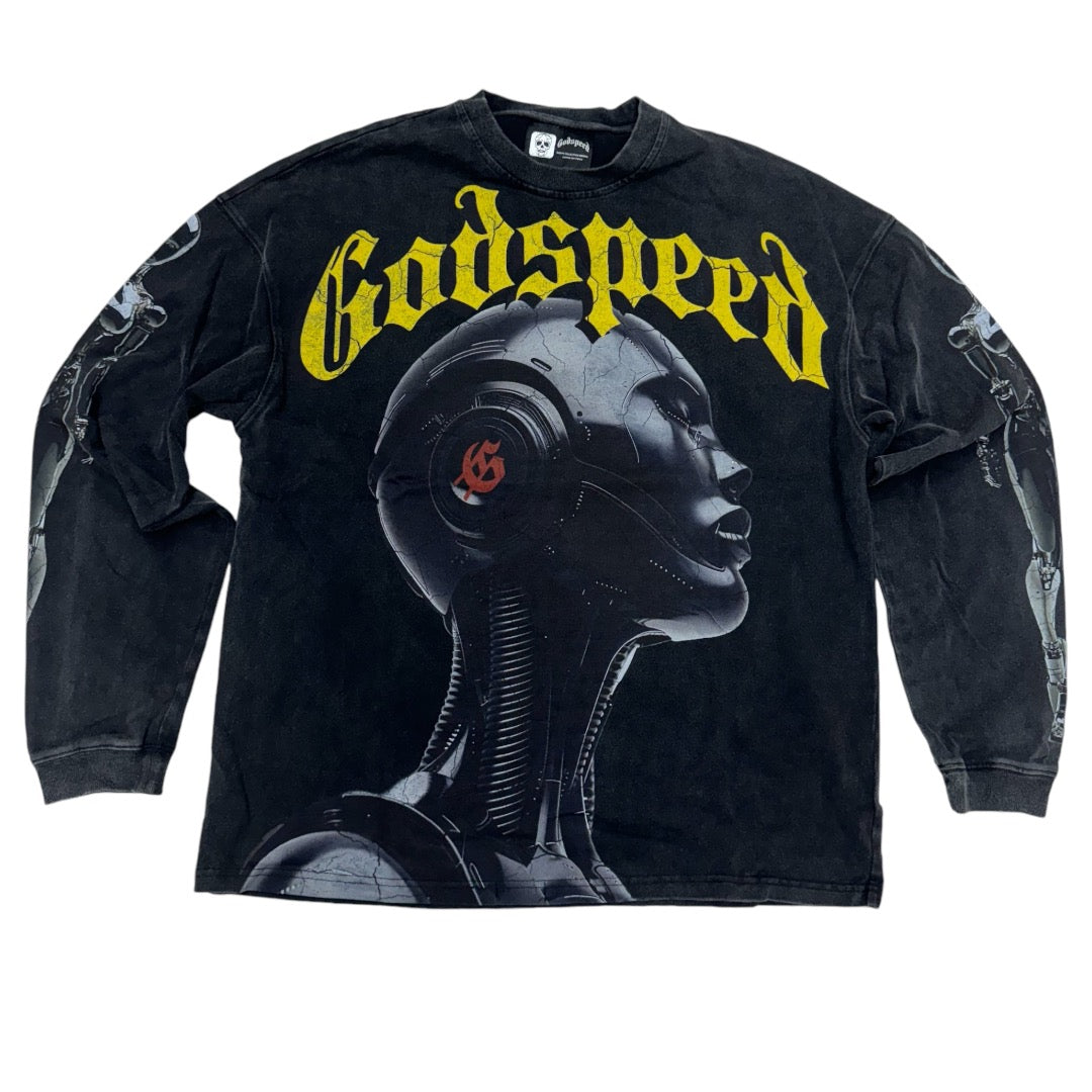 Godspeed Robo Long sleeve Tee Black