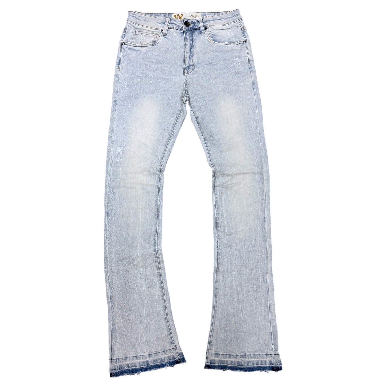 W - Clean Stacked Denim - LT Blue Wash  - M8211D